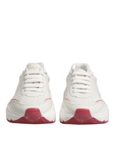 Dolce & Gabbana White Pink Daymaster Low Top Sneakers Shoes
